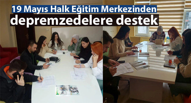 19 Mayıs Halk Eğitim Merkezinden depremzedelere destek