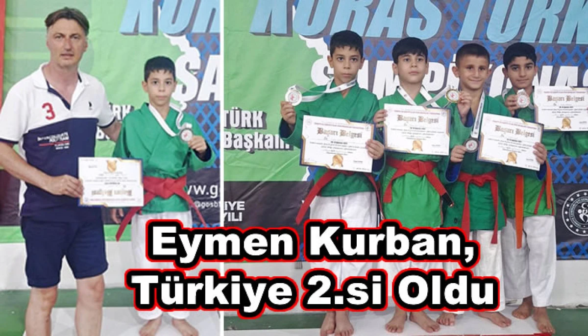 19 Mayıslı Eymen Kurban, Türkiye 2.si Oldu
