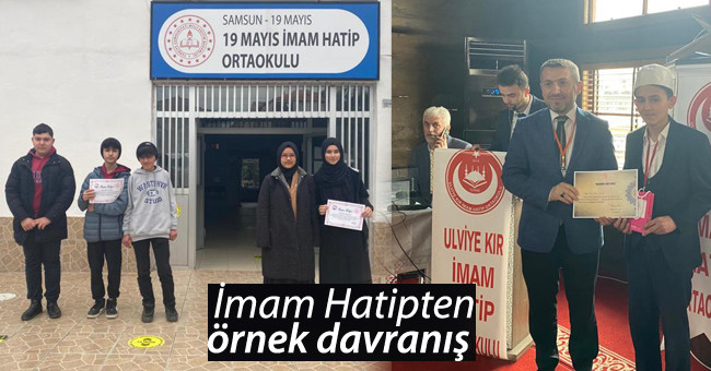 İmam Hatipten örnek davranış