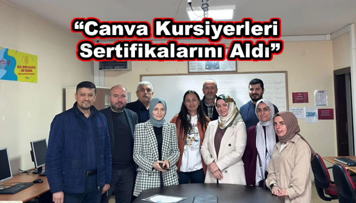“Canva Kursiyerleri Sertifikalarını Aldı”