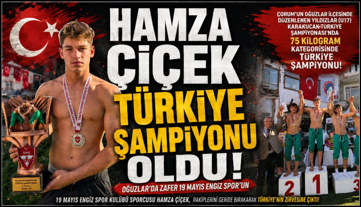 HAMZA &Ccedil;İ&Ccedil;EK T&Uuml;RKİYE ŞAMPİYONU OLDU