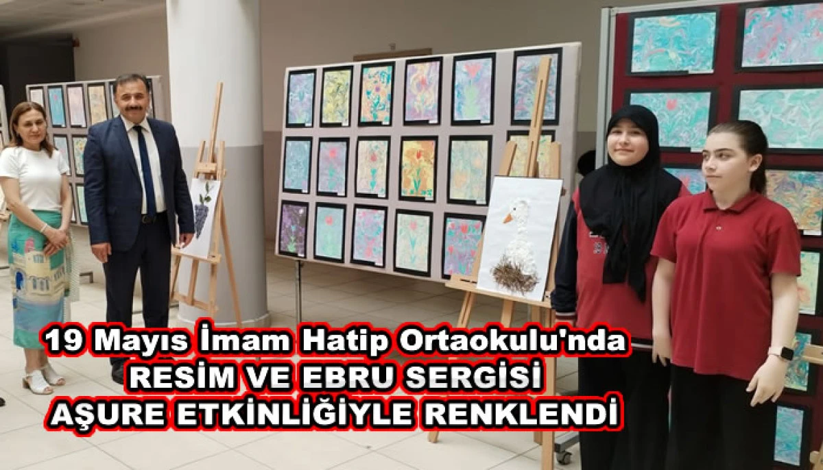 RESİM VE EBRU SERGİSİ, AŞURE ETKİNLİĞİYLE RENKLENDİ