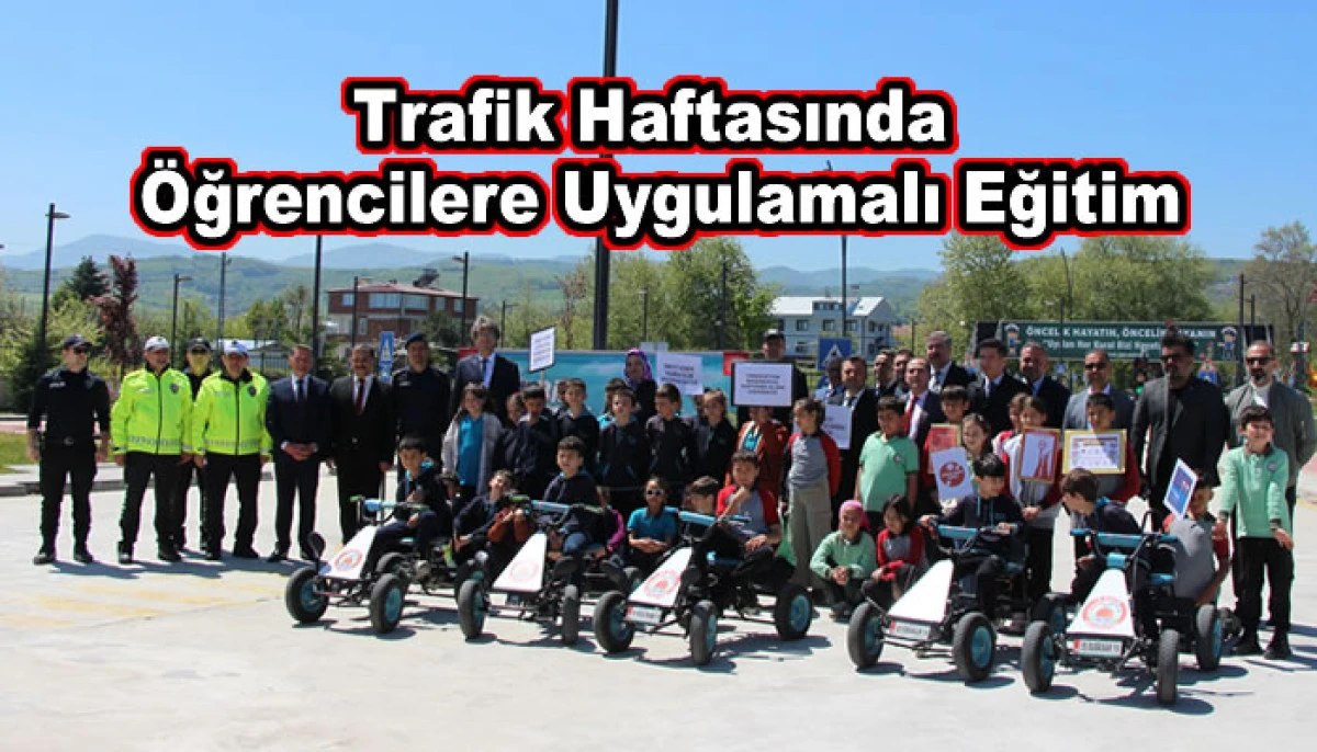 Trafik Haftasında Öğrencilere Uygulamalı Eğitim