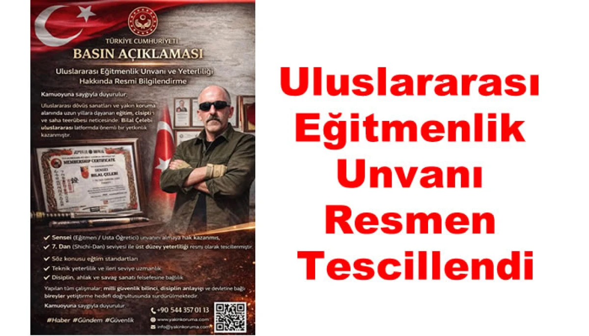 Uluslararası Eğitmenlik Unvanı Resmen Tescillendi